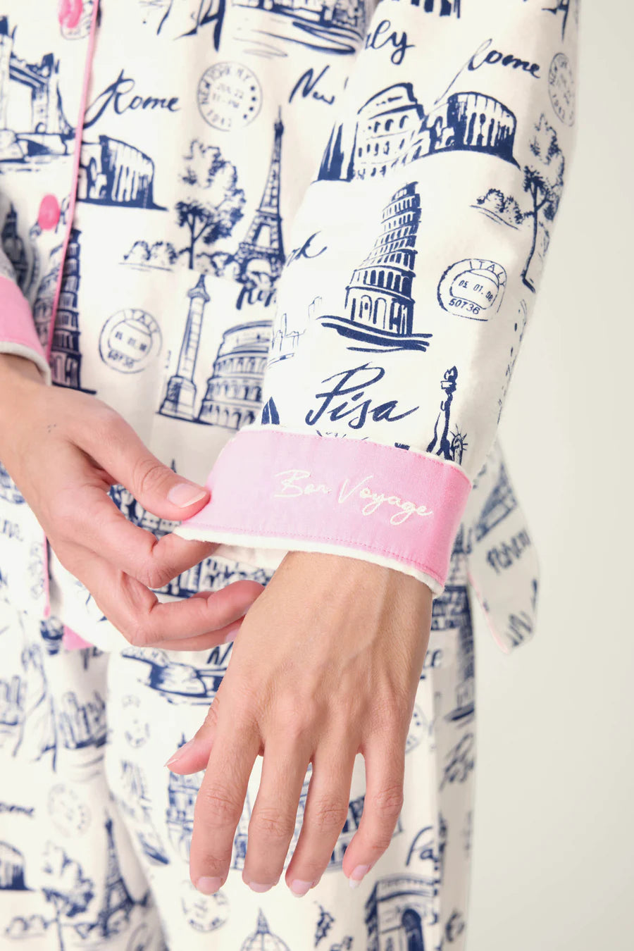 PJ Salvage Bon Voyage 3-Piece Flannel PJ Set