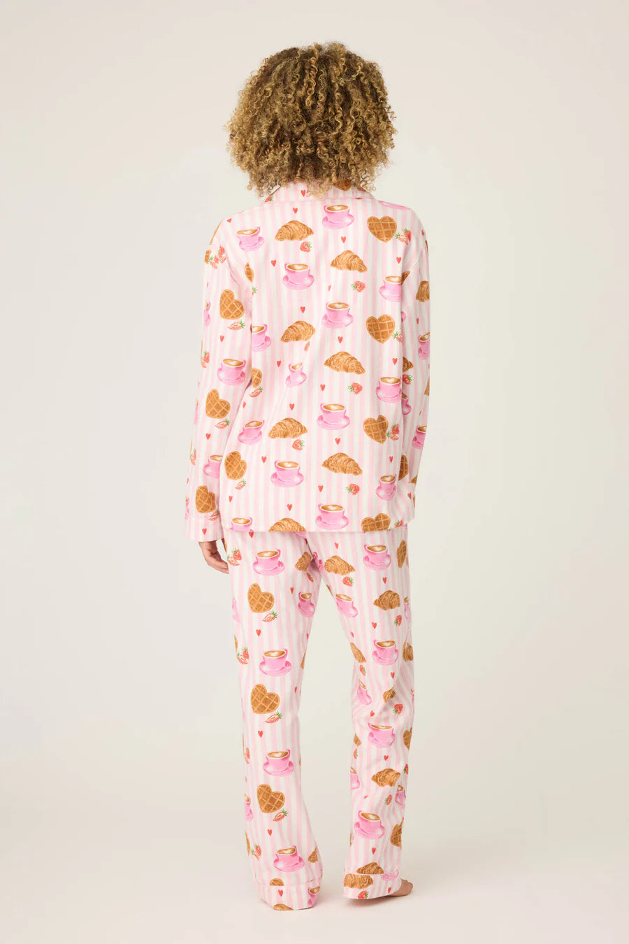 PJ Salvage Brunch Club Breakfast 3-Piece Flannel PJ Set