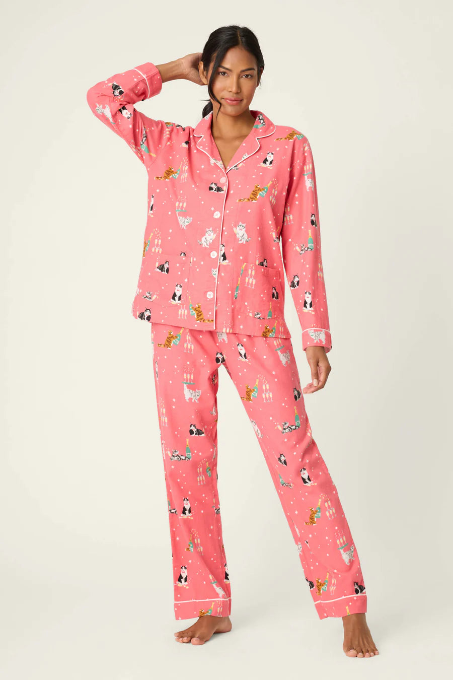 PJ Salvage Let's Get Fizzical 3-Piece Flannel PJ Set