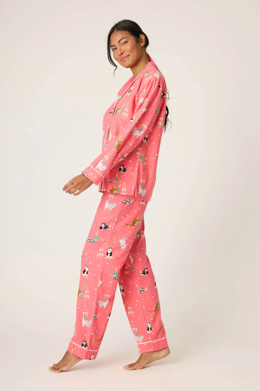 PJ Salvage Let's Get Fizzical 3-Piece Flannel PJ Set