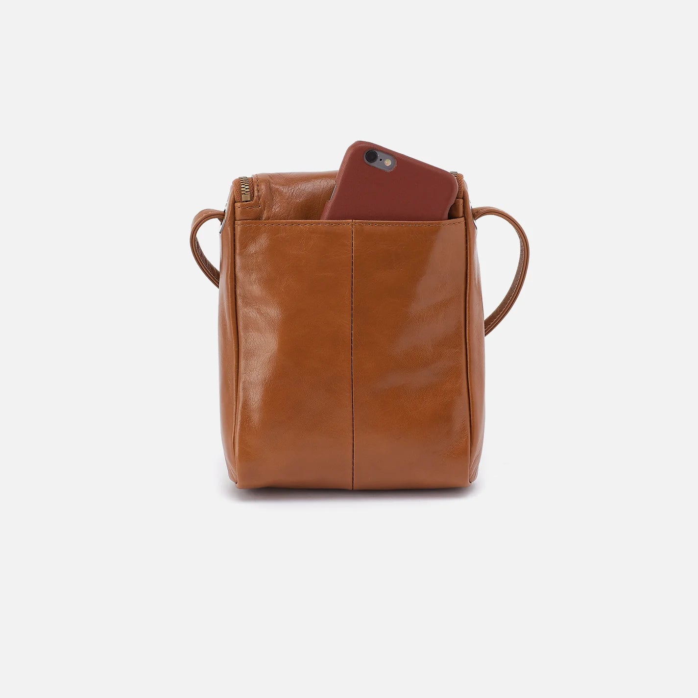 Hobo Fern Small Crossbody, Polished Leather Tuffle