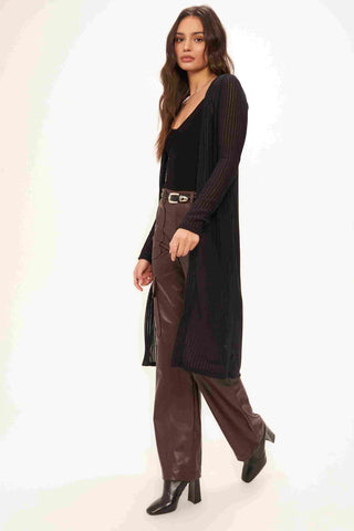 Project Social T By Your Side Cozy Duster Black