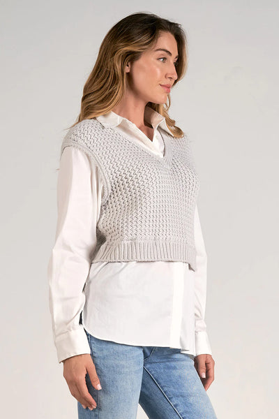Elan Sweater Shirt, Heather Grey