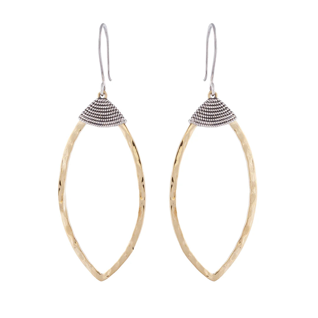 Ritual Horizon Drop With Sterling Silver Wrap On Brass - SG0193Y