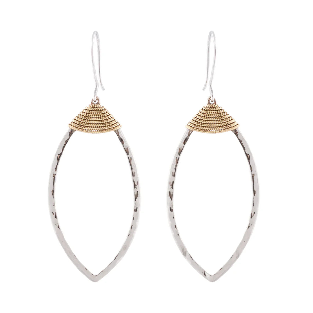 Ritual Horizon Drop With Brass Wrap On Sterling Silver - SG0193Z