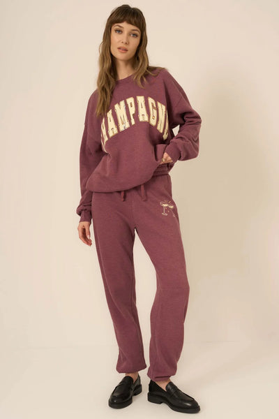 Project Social T Champagne Foil Sweatshirt, H. Merry Merlot