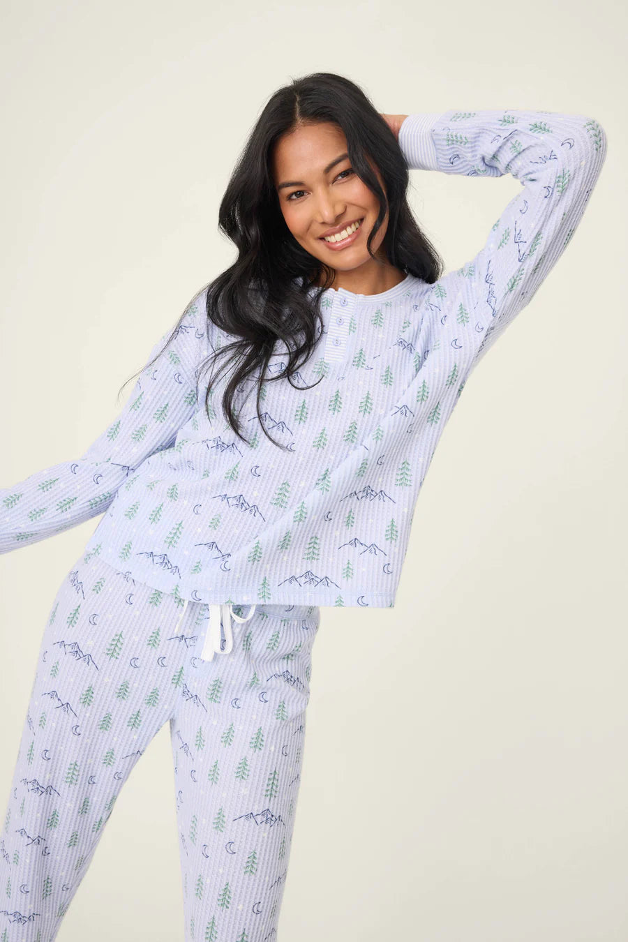 PJ Salvage Ski Jammie Classics Mountain Dreams Print PJ Set