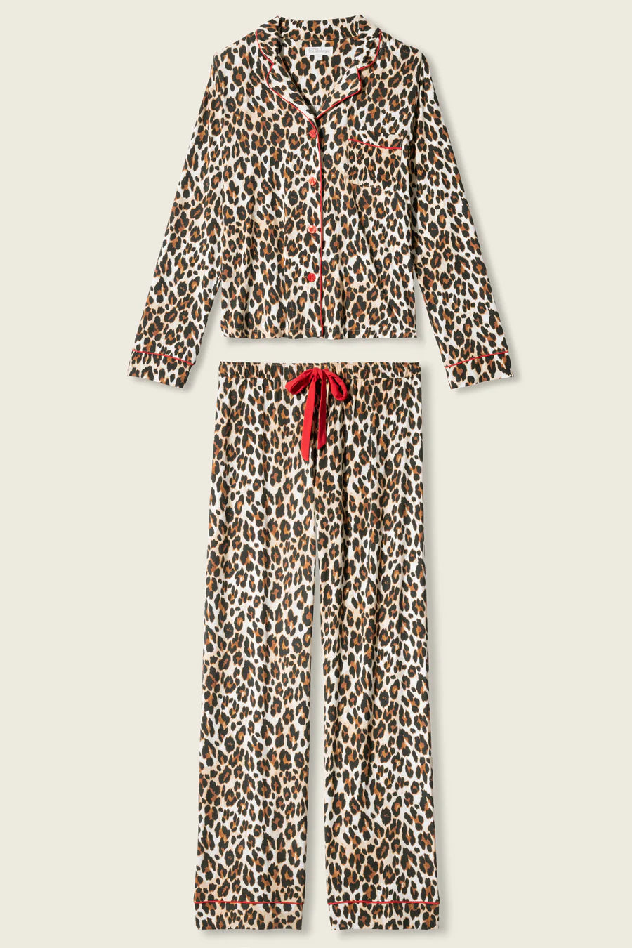 PJ Salvage Holiday Dreams Leopard Print Pants Set