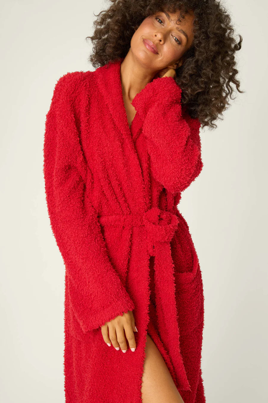 PJ Salvage Bundle Up Boucle Red Robe