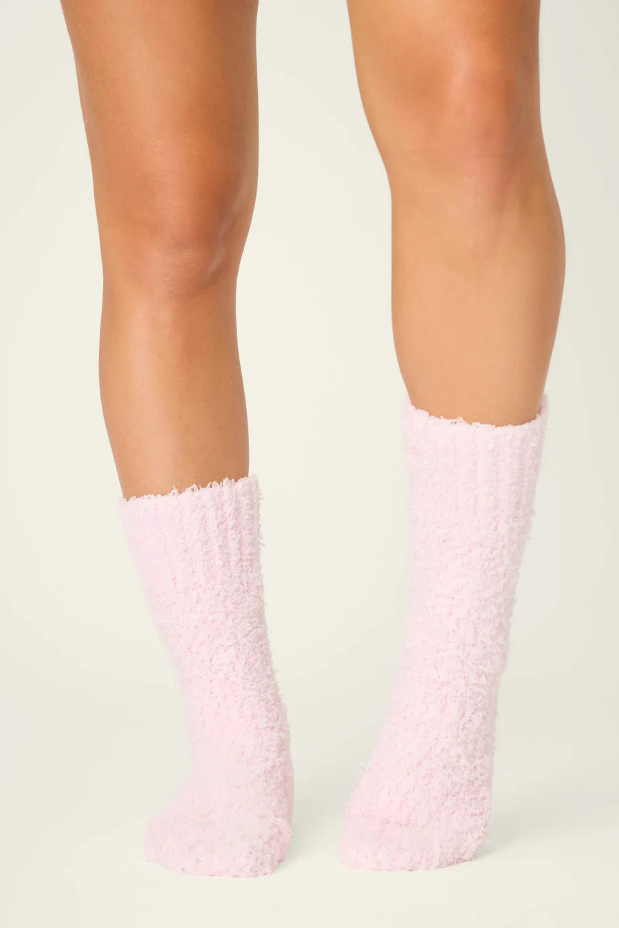 PJ Salvage Bundle Up Boucle Pink Crew Socks