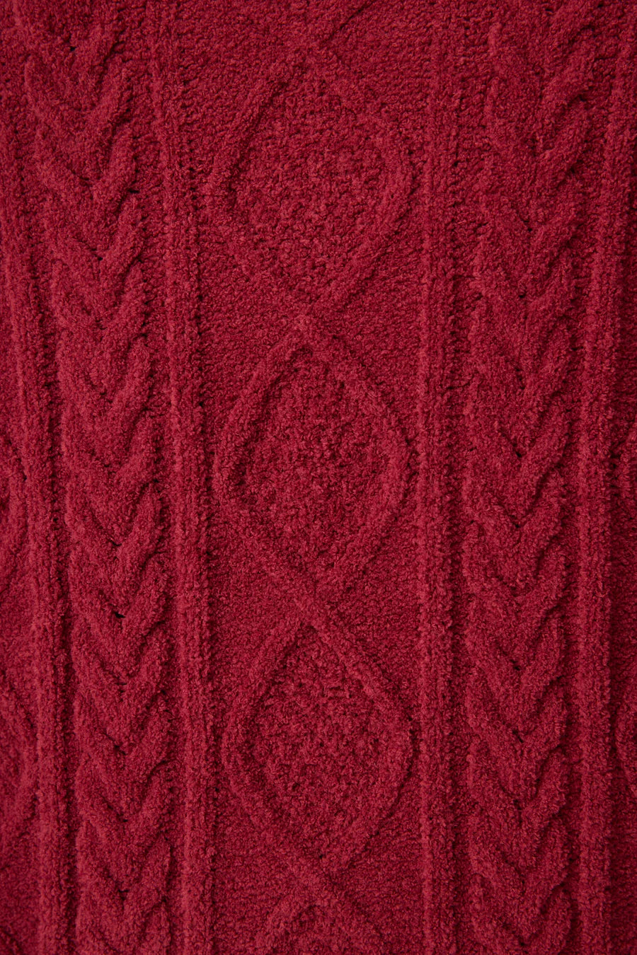 PJ Salvage Quarter Zip Chenille Cable Knit Top