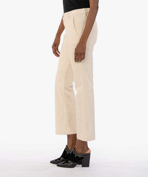 Kut Kelsey Flare Corduroy Trousers Ivory