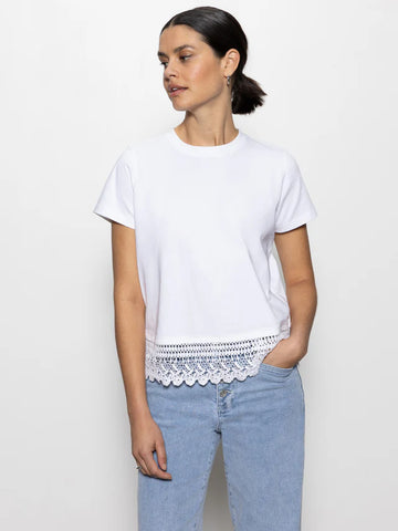 Sanctuary Lace Remix Tee, White