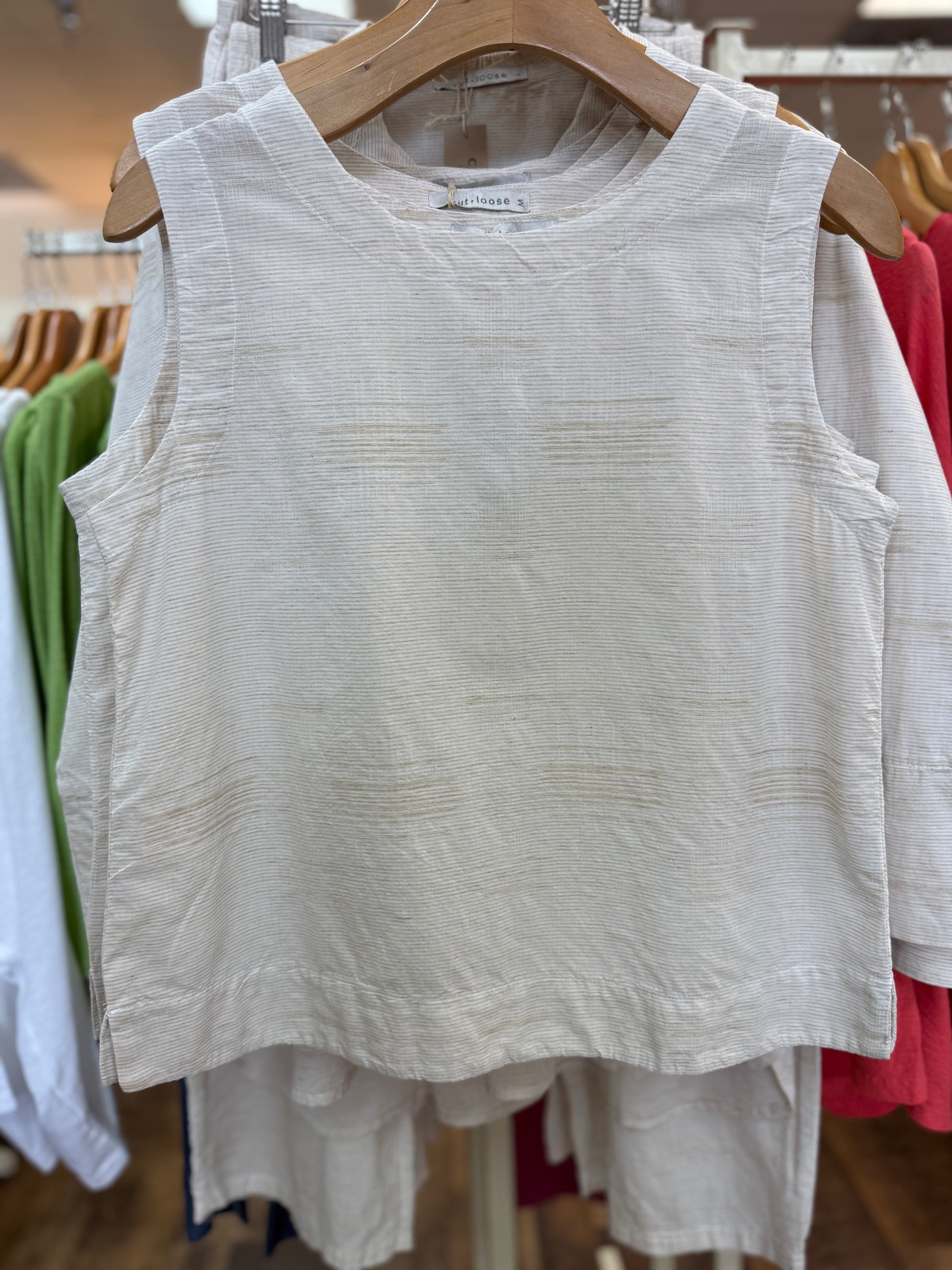 Cut Loose Shell W/Wide Facing-Texture, Laundered