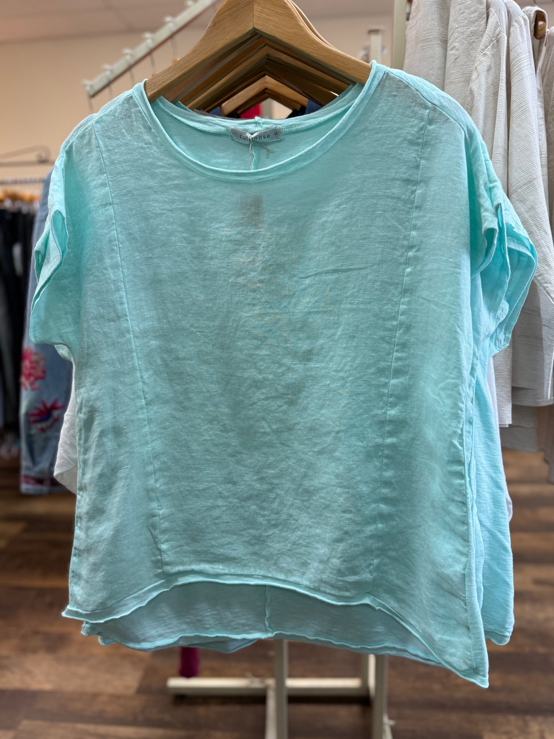 Cut Loose Hi-Low S/S Pullover, Fountain