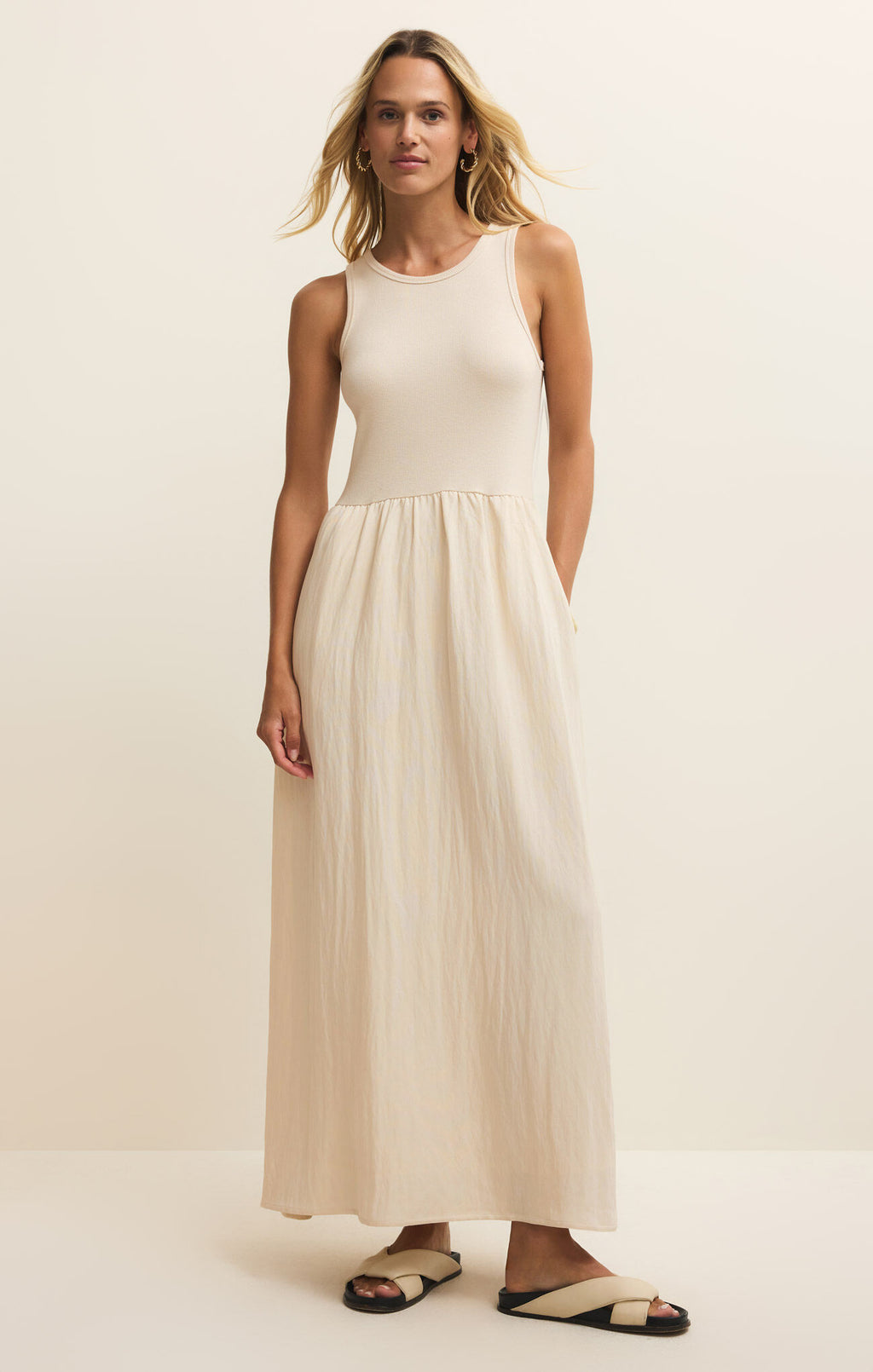 Z Supply Charlotte Midi Dress, Crystal