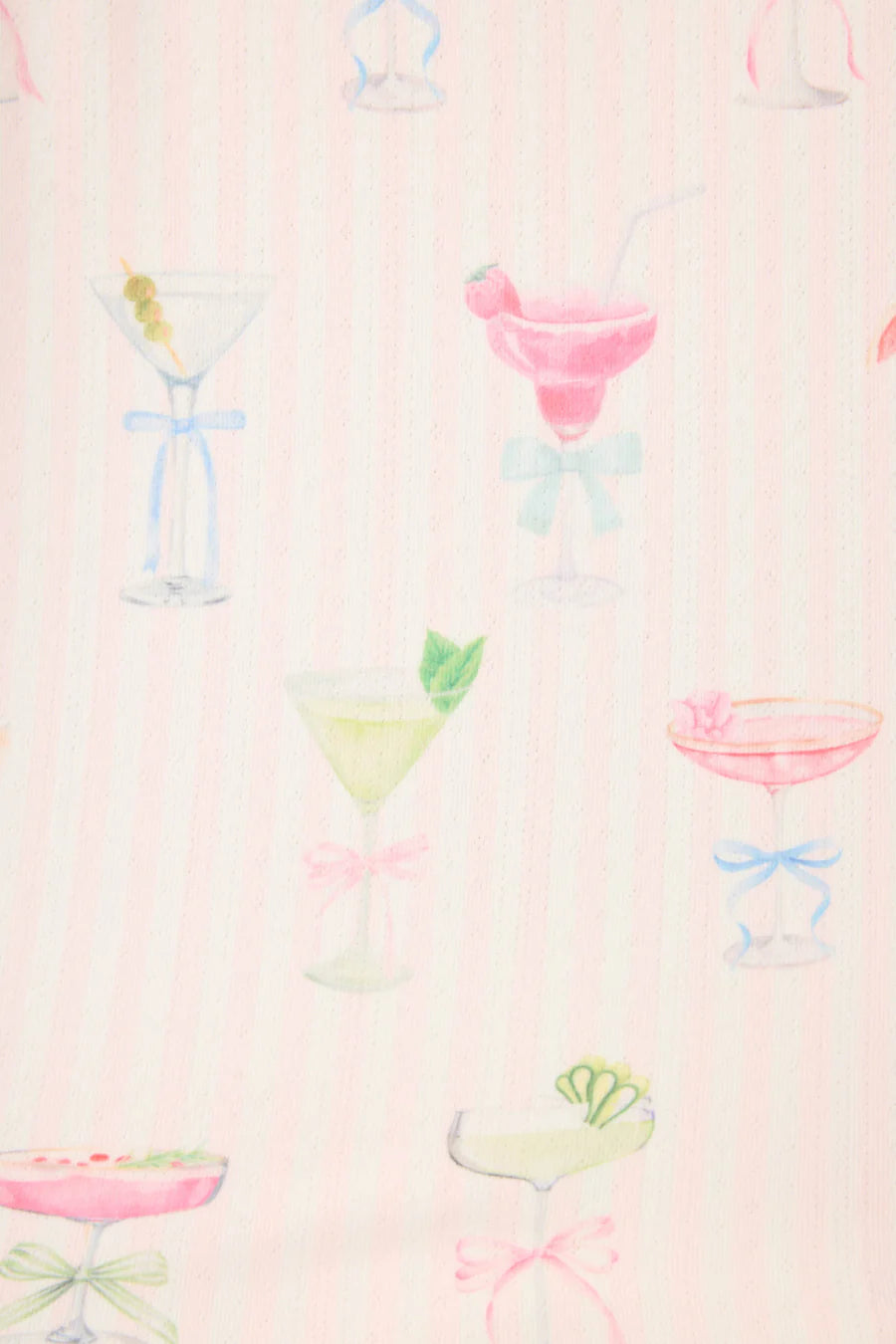 PJ Salvage Pretty Punch Cocktail Print 3-Piece Short Set, Baby Pink