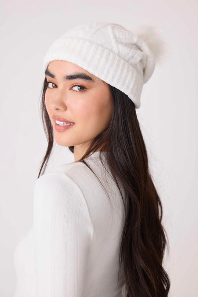 Pj Salvage Cozy Cable Beanie, Ivory