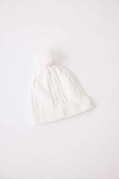 Pj Salvage Cozy Cable Beanie, Ivory