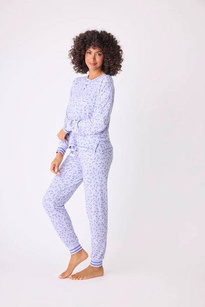 PJ Salvage Peace & Love Ditsy Floral Thermal PJ Set