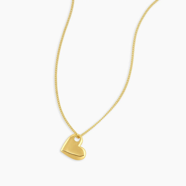 Gorjana Lou Heart Pendant Necklace Gold