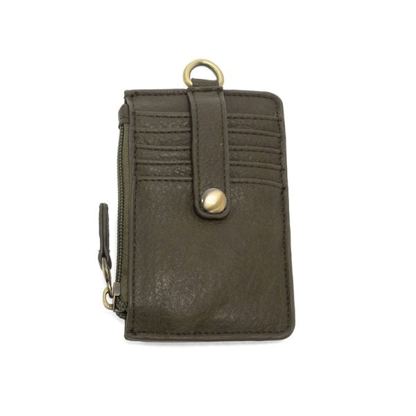 Joy Susan Dolly Small Card Wallet W/Keyring Dark Moss