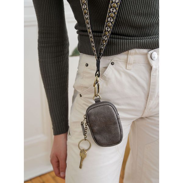 Joy Susan Studded Embroidered Adjustable Lanyard Black