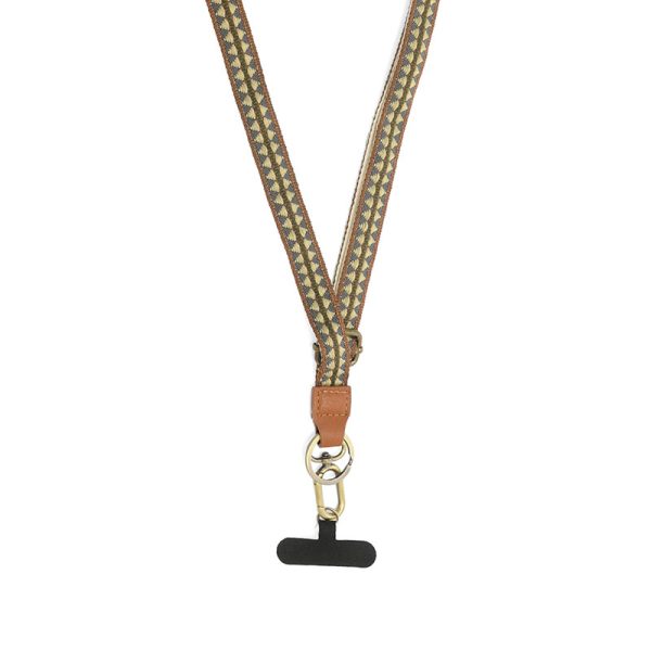 Joy Susan Natural High Peek Embroidered Adjustable Lanyard