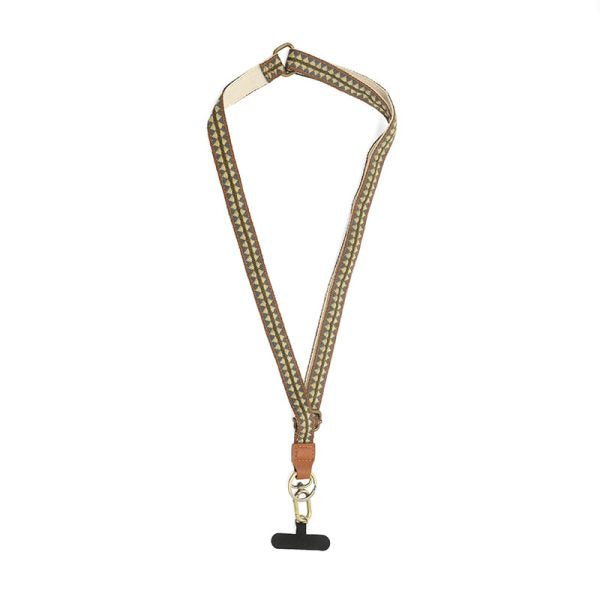 Joy Susan Natural High Peek Embroidered Adjustable Lanyard