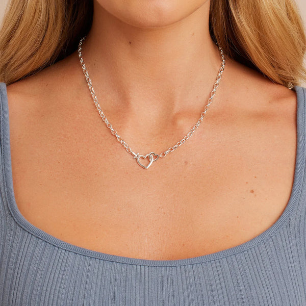 Gorjana Parker Heart Mini Necklace Silver