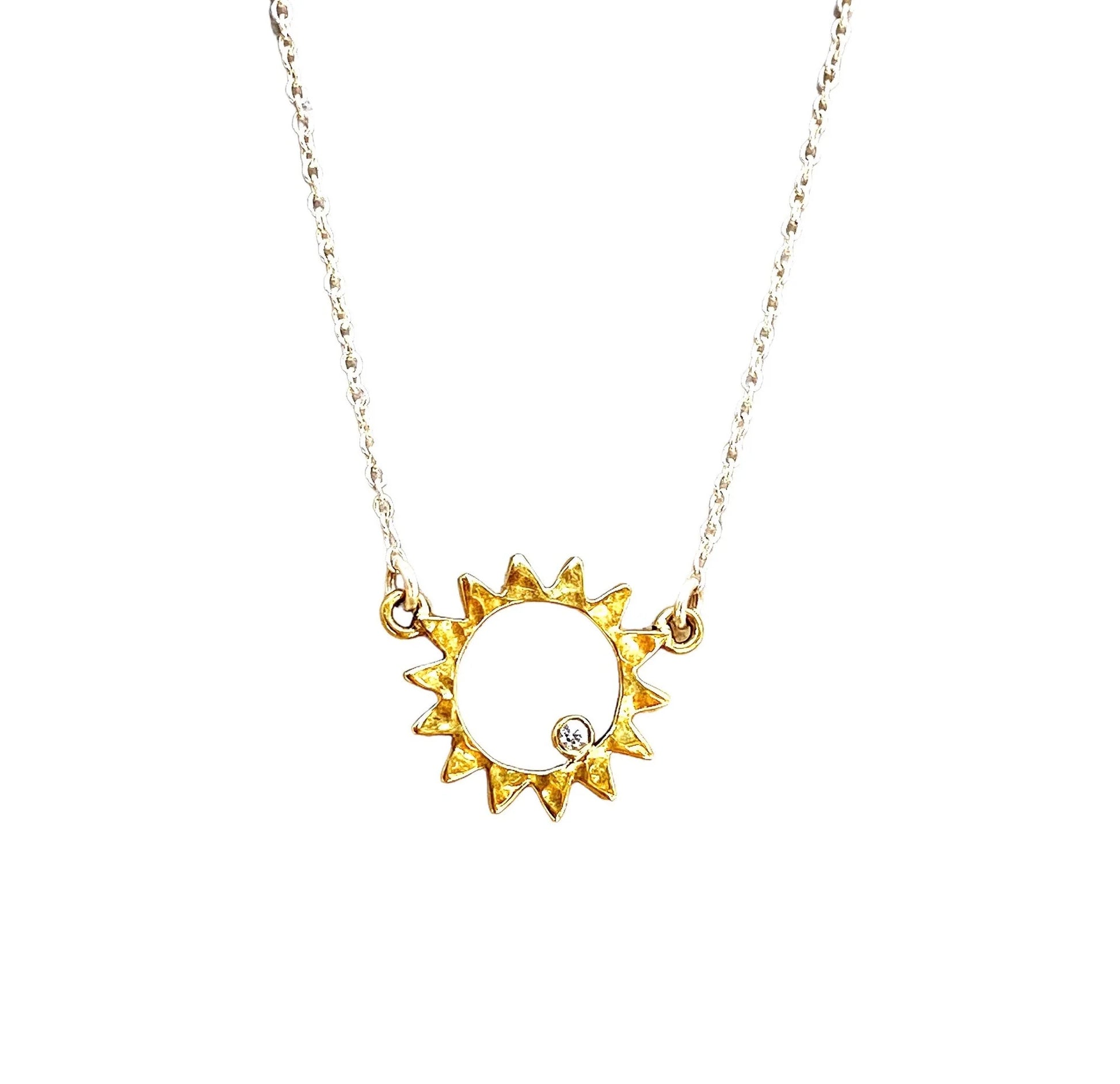 Ritual Solstice Glow Necklace with Zirconia Gem