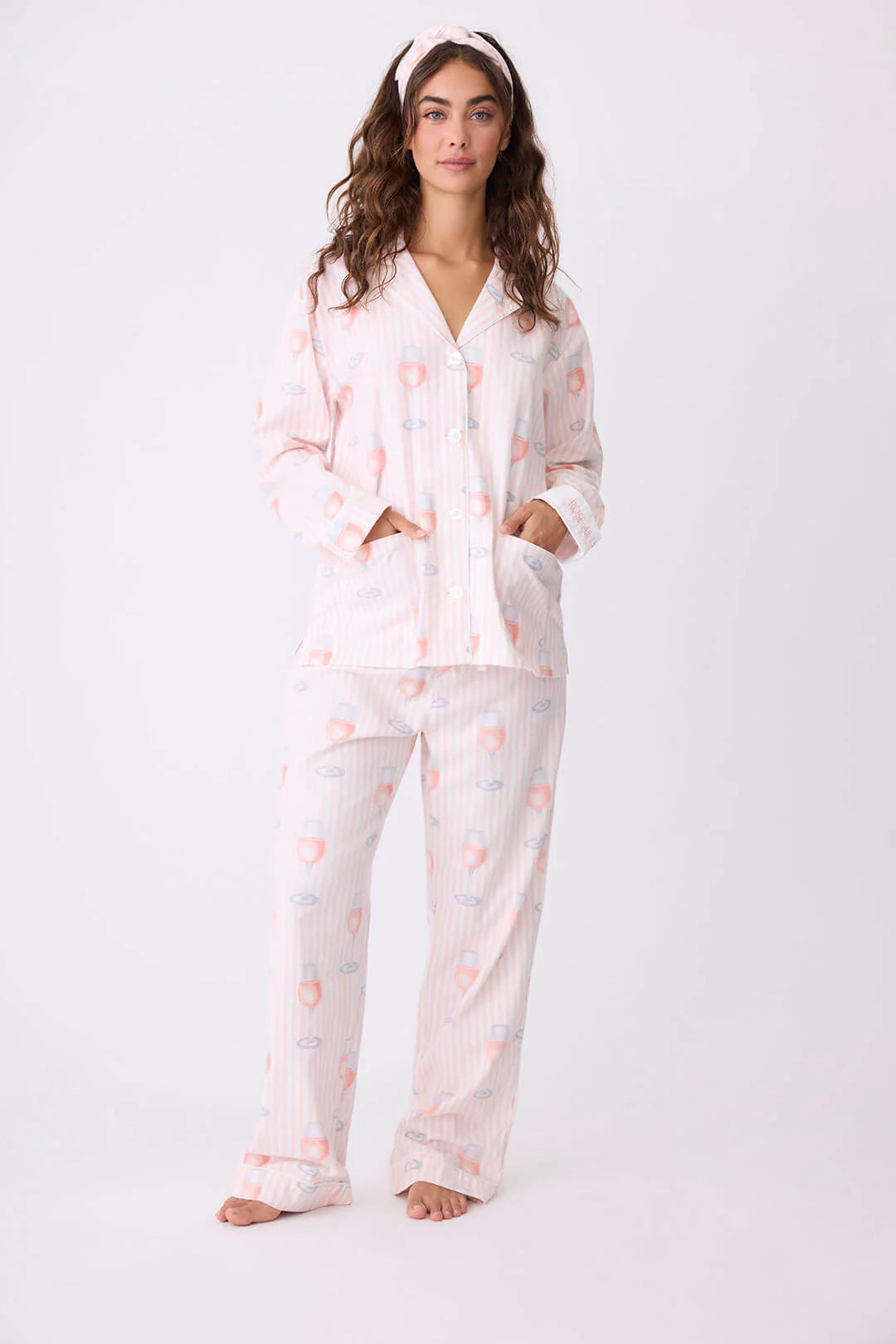 PJ Salvage Flannel PJ Set Pink Mist