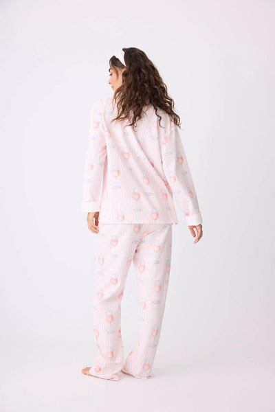 PJ Salvage Flannel PJ Set Pink Mist