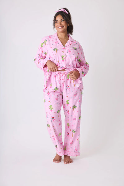 PJ Salvage Flannel PJ Set Pink Violet