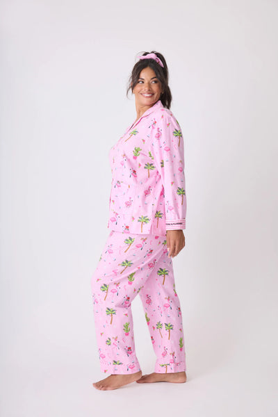 PJ Salvage Flannel PJ Set Pink Violet