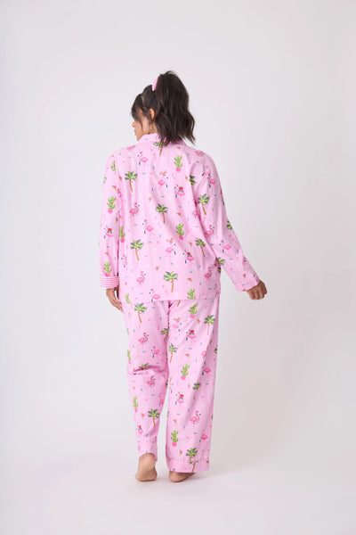 PJ Salvage Flannel PJ Set Pink Violet