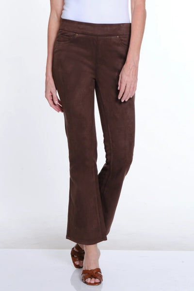 Slimsation P/O Flare Leg W/Real Front & Back Pockets Chocolate