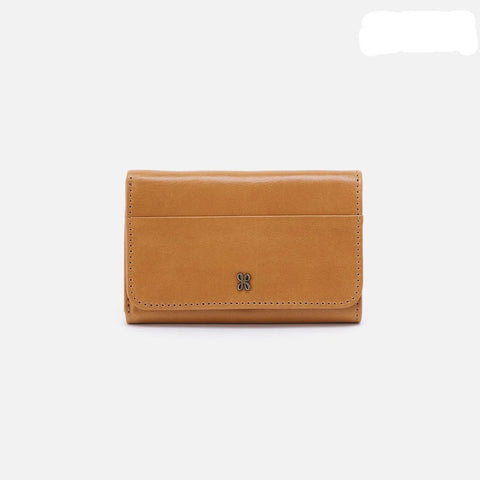 Hobo Jill Trifold Wallet Natural