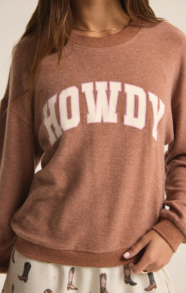 Z Supply L/S Howdy Top Maple Heather