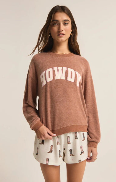 Z Supply L/S Howdy Top Maple Heather