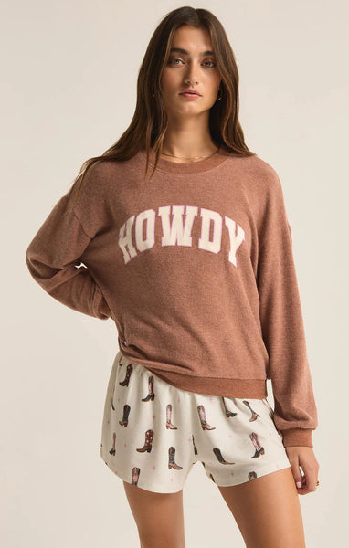 Z Supply L/S Howdy Top Maple Heather