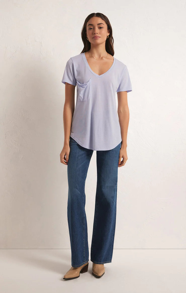 Z Supply Pocket Tee, Iris Bliss