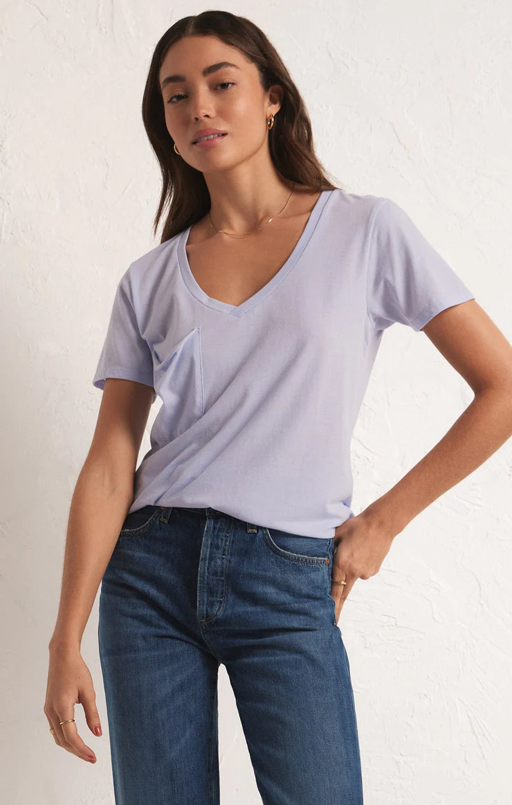 Z Supply Pocket Tee, Iris Bliss