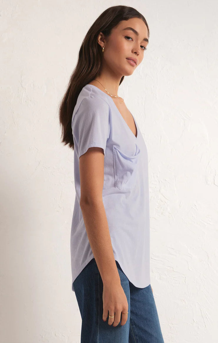 Z Supply Pocket Tee, Iris Bliss