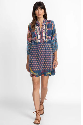 Johnny Was Vember Burnout Gweneth Dress Lined Multi