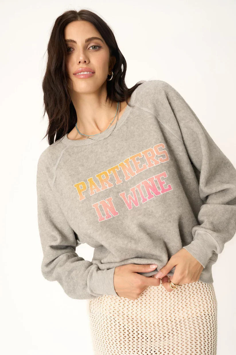 Project Social T Wine/Tequila Reversible Sweatshirt Heather Grey