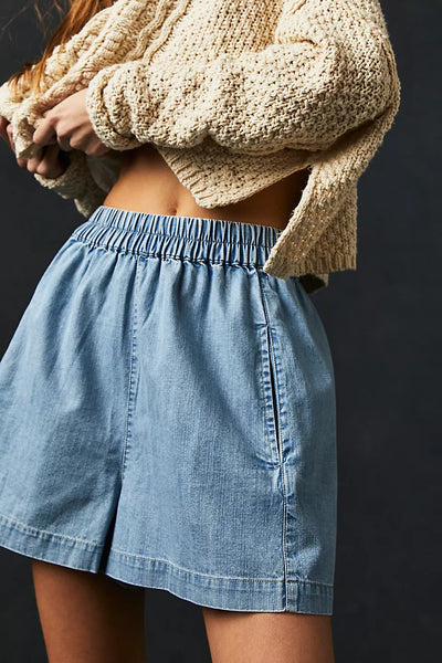 Free People Get Free Chambray Pull On Lady Liberty