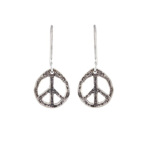 Ritual Peace Sign W/Hook Earrings