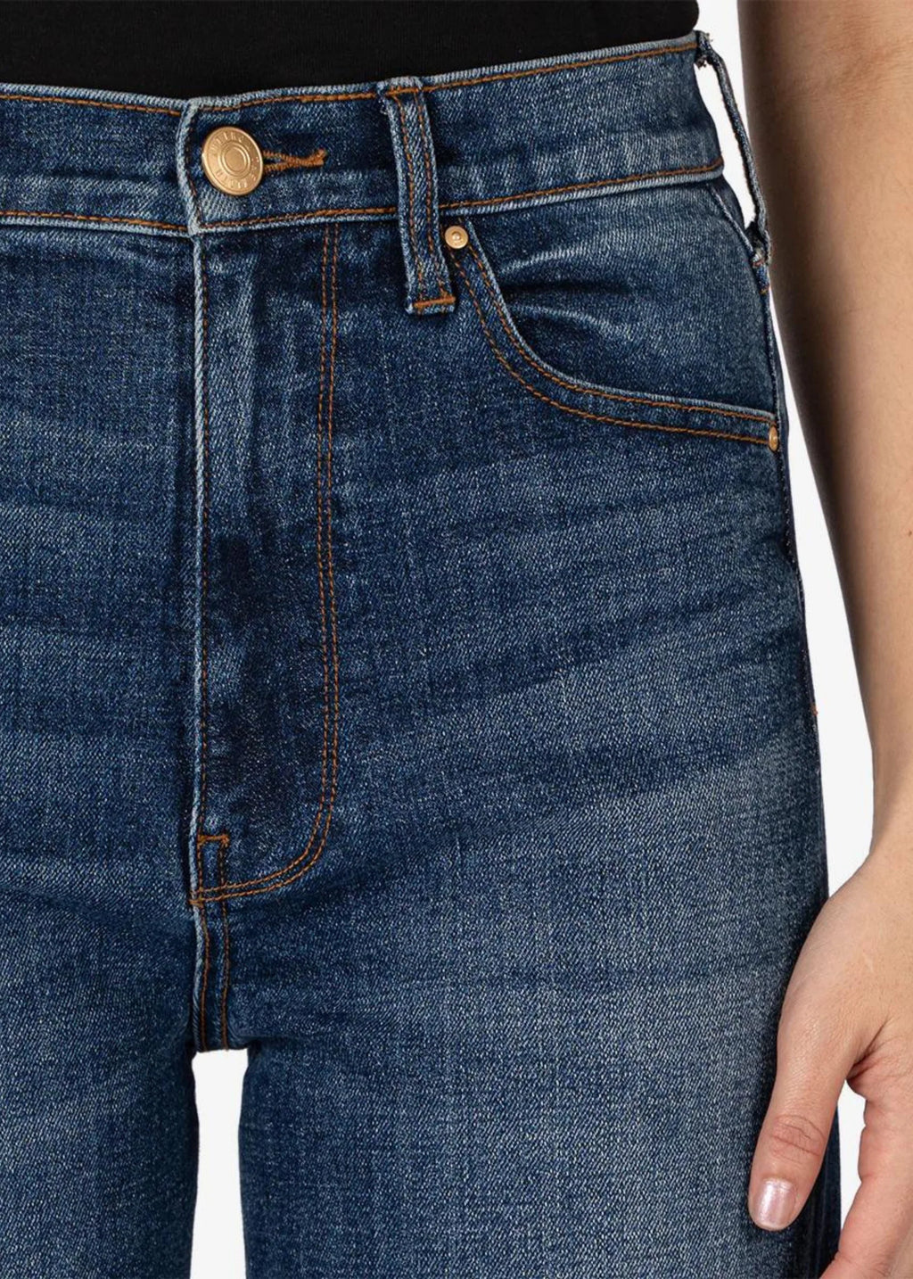 Kut Sienna High Rise Wide Leg W/Dark Base Wash Unspeakable