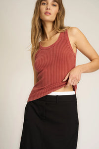 Project Social T Cooper Sweater Rib Tank, MW Desert Clay